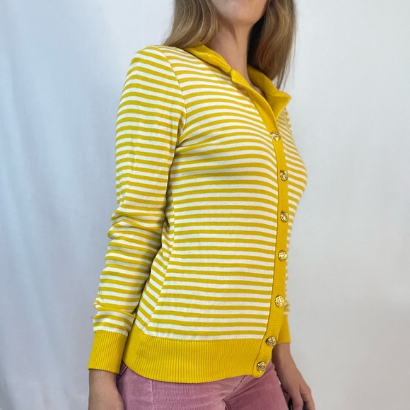 Vintage 80s Valentino Striped Cardigan - Picture 3 of 16